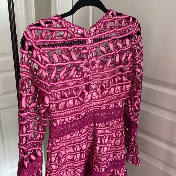 LA MAISON TALULAH Caprice Long-Sleeve Floral-Lace Short Dress - Picture 8 of 9